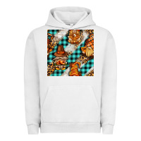 Pigment Lunar Rock thanksgiving gnomies with leopard and tartan seamless pattern bbs Urban Hoodie - BundleAndBundleShop
