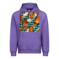 Tulip thanksgiving gnomies with leopard and tartan seamless pattern bbs Urban Hoodie - BundleAndBundleShop