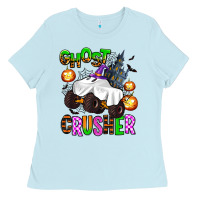 Baby Blue ghost crusher Ladies Tee - AdoDesignShop