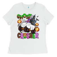 White ghost crusher Ladies Tee - AdoDesignShop