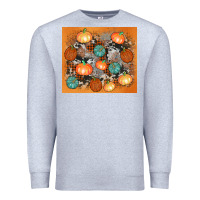 Heather Grey cowhide pumpkin Premium Sweatshirt - AdoDesignShop
