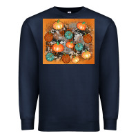 Navy cowhide pumpkin Premium Sweatshirt - AdoDesignShop