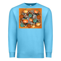 Ocean Blue cowhide pumpkin Premium Sweatshirt - AdoDesignShop