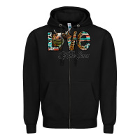Black lov of thecows Zipper Hoodie - CowhideDigitalArt