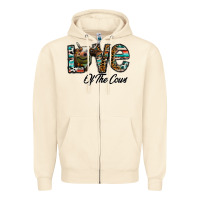 Sandshell lov of thecows Zipper Hoodie - CowhideDigitalArt