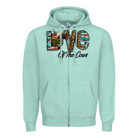 Seafoam lov of thecows Zipper Hoodie - CowhideDigitalArt