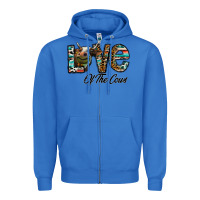 True Royal lov of thecows Zipper Hoodie - CowhideDigitalArt