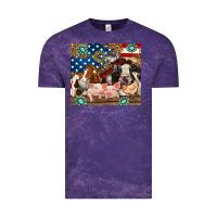 Cloud Purple American farm animals Vintage Tee - RanaPortraitStore