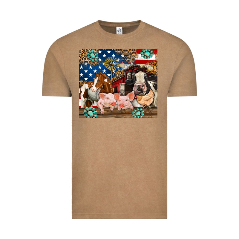 American Farm Animals Vintage Tee by RanaPortraitStore | Teevron