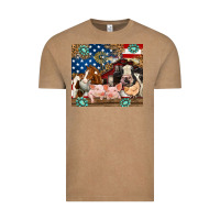 Vintage Coffee American farm animals Vintage Tee - RanaPortraitStore