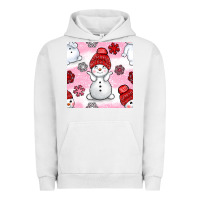 Pigment Lunar Rock cute snowman and snow flakes seamless pattern bbs Urban Hoodie - BundleAndBundleShop