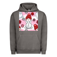 Pigment Tornado cute snowman and snow flakes seamless pattern bbs Urban Hoodie - BundleAndBundleShop