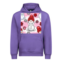 Tulip cute snowman and snow flakes seamless pattern bbs Urban Hoodie - BundleAndBundleShop