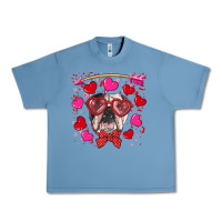 Pebble Blue Valentine's day  english bulldog Urban Heavy Tee - RanaPortraitStore
