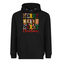 Black merry merry merry christmas ado Heavyweight Hoodie - AdoDesignShop