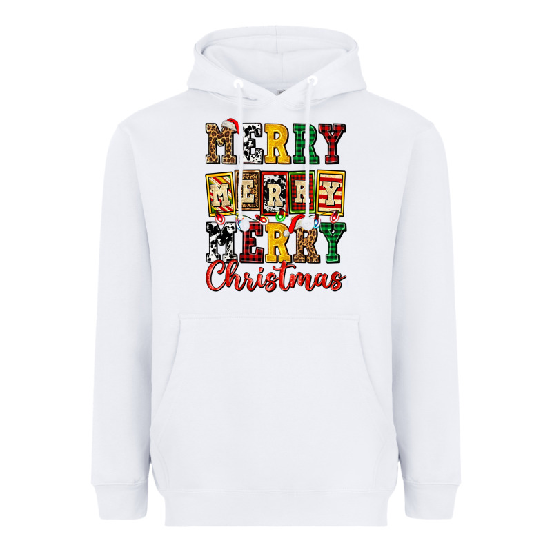 Merry Merry Merry Christmas Ado Heavyweight Hoodie by AdoDesignShop | Teevron