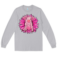 Moon Dust pink sunflower pig Long Sleeve Tee - RanaPortraitStore