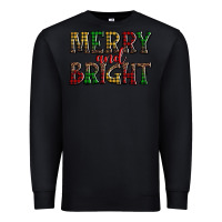 Black merry and bright Premium Sweatshirt - AdoDesignShop