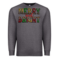 Charcoal Heather merry and bright Premium Sweatshirt - AdoDesignShop