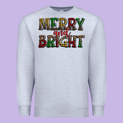 Merry And Bright Premium Sweatshirt Designed By Adodesignshop