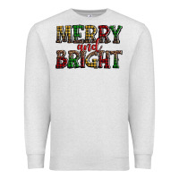 Oatmeal Heather merry and bright Premium Sweatshirt - AdoDesignShop