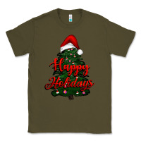 Army Green happy holidays christmas tree Classic Tee - RanaPortraitStore