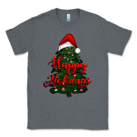Charcoal Heather happy holidays christmas tree Classic Tee - RanaPortraitStore