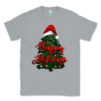 Heather Grey happy holidays christmas tree Classic Tee - RanaPortraitStore