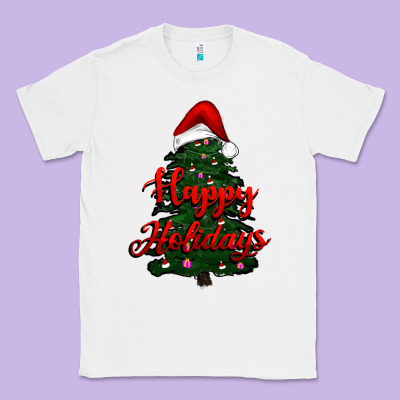 Happy Holidays Christmas Tree Classic Tee Designed By Ranaportraitstore
