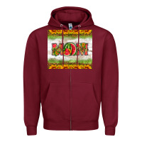 Burgundy mom watermelon Zipper Hoodie - HRA Design Shop