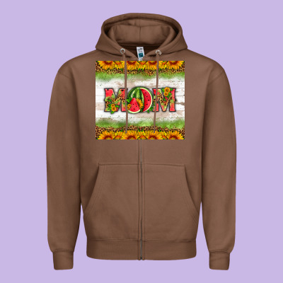 Mom Watermelon Zipper Hoodie Designed By Hra Design Shop