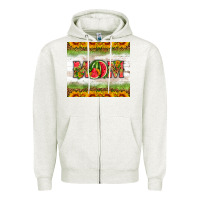 Oatmeal Heather mom watermelon Zipper Hoodie - HRA Design Shop