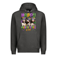 Charcoal Heather happy mardi gras y'all Premium Hoodie - MaliasSmallBusiness