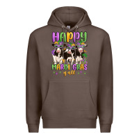 Coffee happy mardi gras y'all Premium Hoodie - MaliasSmallBusiness