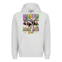 Dove Grey happy mardi gras y'all Premium Hoodie - MaliasSmallBusiness