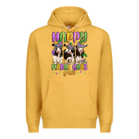 Mustard happy mardi gras y'all Premium Hoodie - MaliasSmallBusiness