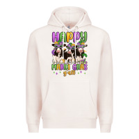 Pale Pink happy mardi gras y'all Premium Hoodie - MaliasSmallBusiness