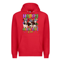 Red happy mardi gras y'all Premium Hoodie - MaliasSmallBusiness