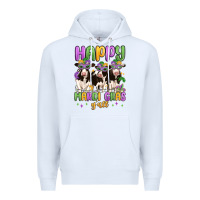 White happy mardi gras y'all Premium Hoodie - MaliasSmallBusiness