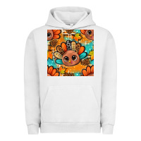 Pigment Lunar Rock thanksgiving turkey and cone with tartan seamless pattern bbs Urban Hoodie - BundleAndBundleShop