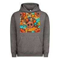 Pigment Tornado thanksgiving turkey and cone with tartan seamless pattern bbs Urban Hoodie - BundleAndBundleShop