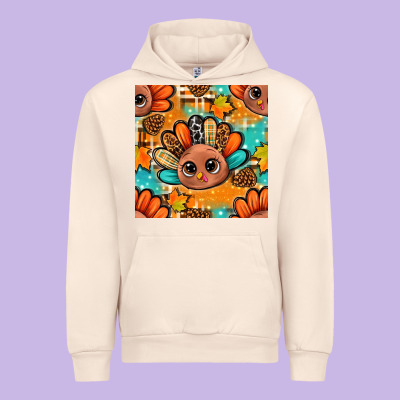 Thanksgiving Turkey And Cone With Tartan Seamless Pattern Bbs Urban Hoodie Designed By Bundleandbundleshop