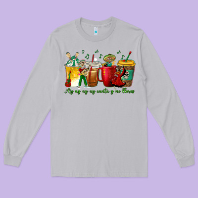 Ay Ay  Ay Ay Canta Y No Llores Coffee Cups Long Sleeve Tee Designed By Texasbilliewilder
