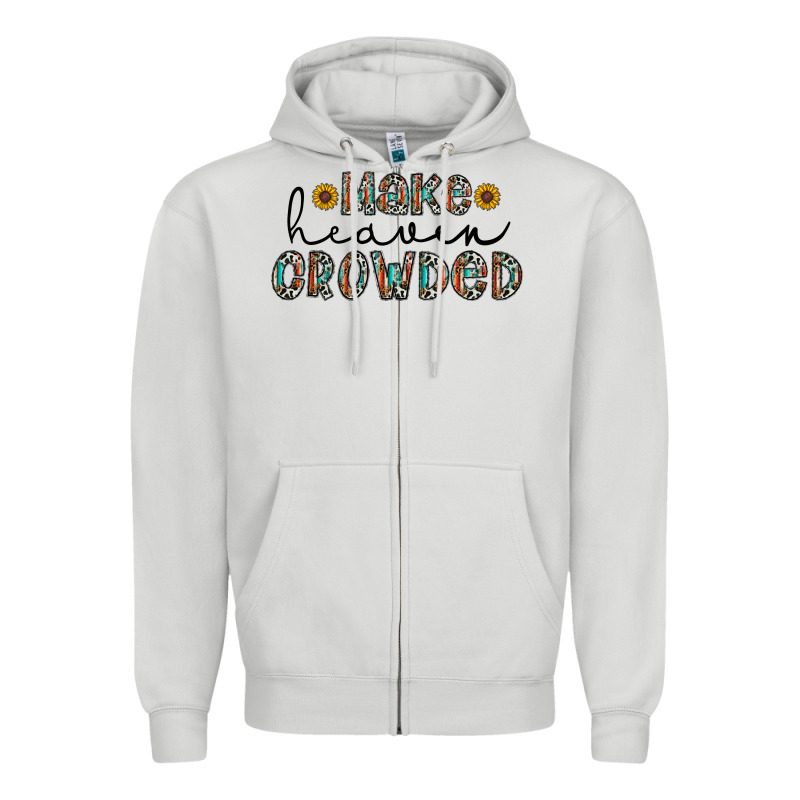 Make Heaven Crowded Zipper Hoodie by CowhideDigitalArt | Teevron