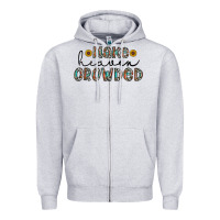 Heather Grey make heaven crowded Zipper Hoodie - CowhideDigitalArt