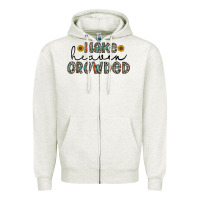 Oatmeal Heather make heaven crowded Zipper Hoodie - CowhideDigitalArt