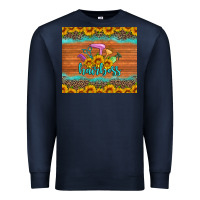 Navy hairboss 200z skinny sunflowers leopard hairdresser Premium Sweatshirt - Artiststas