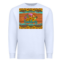 White hairboss 200z skinny sunflowers leopard hairdresser Premium Sweatshirt - Artiststas