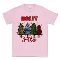 Bubblegum Pink holly jolly Christmas trees Classic Tee - RanaPortraitStore