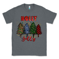 Charcoal Heather holly jolly Christmas trees Classic Tee - RanaPortraitStore